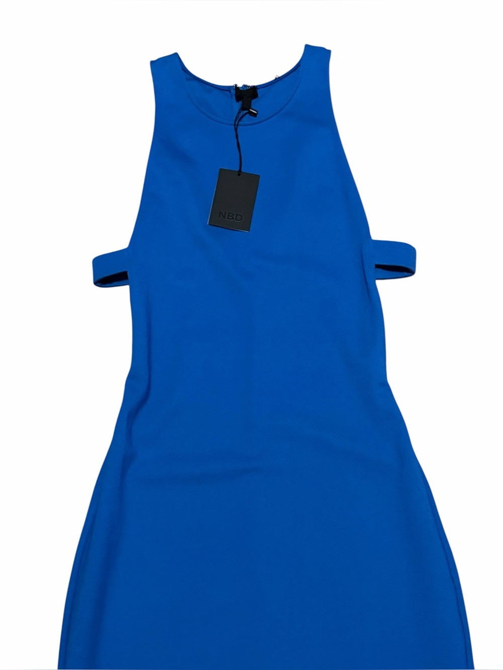 NBD NWT Cobalt Blue Sleeveless Late Night Cut-Out Maxi Gown M - Picture 5 of 16